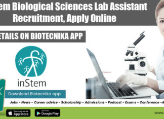 inStem Lab Assistant Recruitment