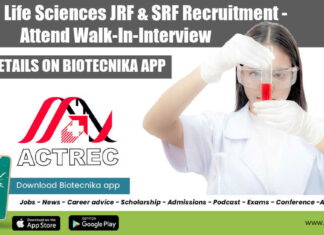 ACTREC Life Sciences JRF