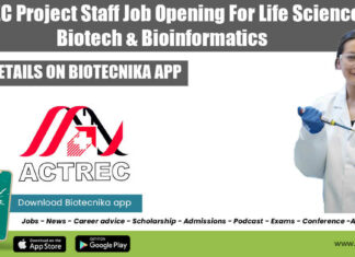 ACTREC Project Staff Job