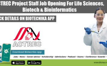 ACTREC Project Staff Job