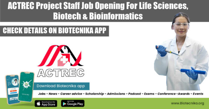 ACTREC Project Staff Job