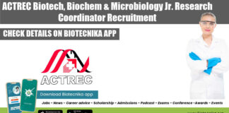 ACTREC Research Coordinator Job-min