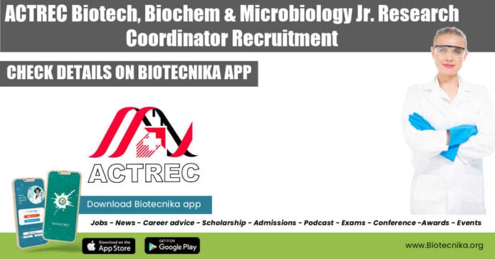 ACTREC Research Coordinator Job-min
