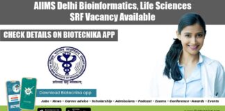 AIIMS Bioinformatics SRF
