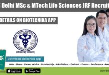 AIIMS Delhi MSc & MTech Life Sciences JRF Recruitment AIIMS Delhi Fellow Job