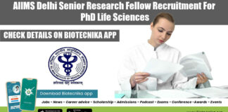 AIIMS PhD Research Post