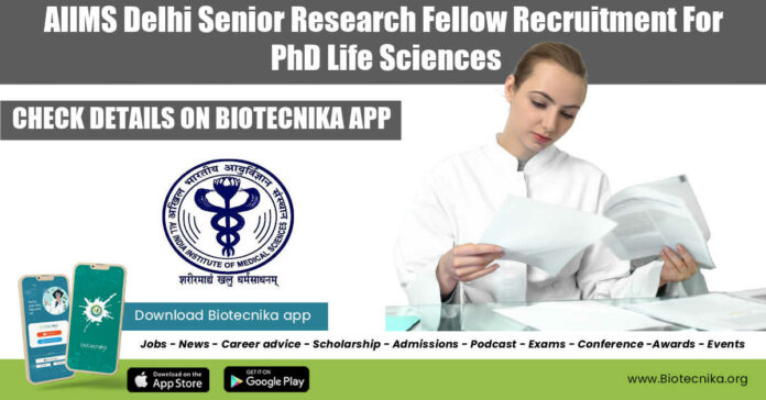 AIIMS PhD Research Post