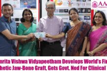 Amrita Vishwa Vidyapeetham Develops World’s First Synthetic Jaw-Bone Graft, Gets Govt. Nod For Clinical Trial Amrita Vishwa Vidyapeetham Press Release