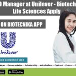 Assistant R&D Manager at Unilever – Biotech, Biochem & Life Sciences Apply Assistant R&D Manager