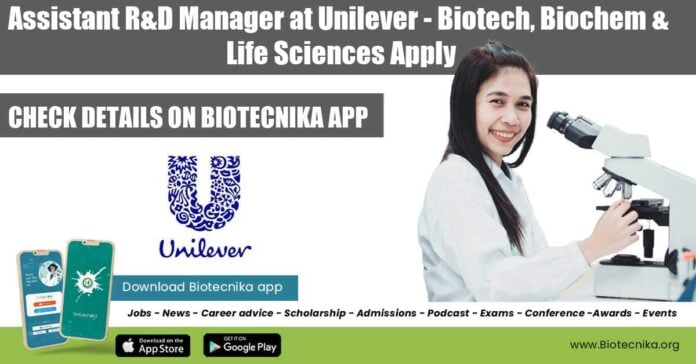 Assistant R&D Manager