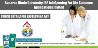 BHU Job For Life Sciences