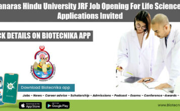BHU Job For Life Sciences