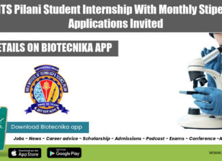 BITS Pilani Student Internship