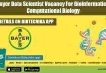Bayer Data Scientist Vacancy For Bioinformatics, Computational Biology Bayer Data Scientist Vacancy