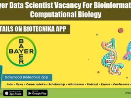 Bayer Data Scientist Vacancy
