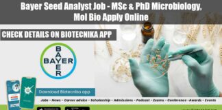 Bayer Seed Analyst Job