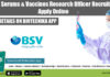 Bharat Serums & Vaccines Research Officer Recruitment, Apply Online Bharat Serums Research Jobs