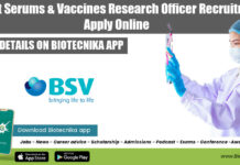Bharat Serums Research Jobs
