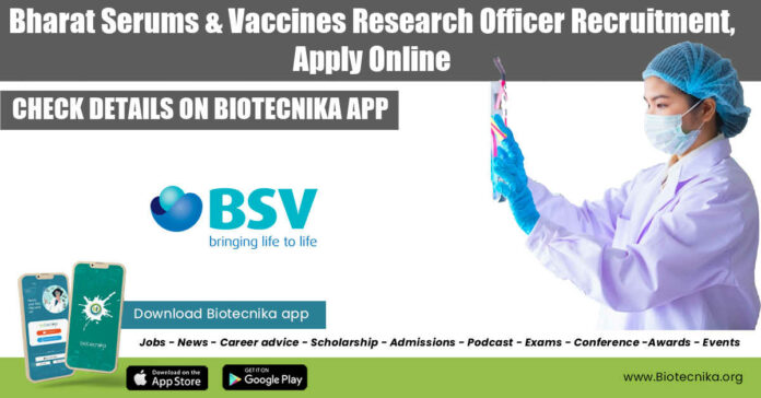 Bharat Serums Research Jobs
