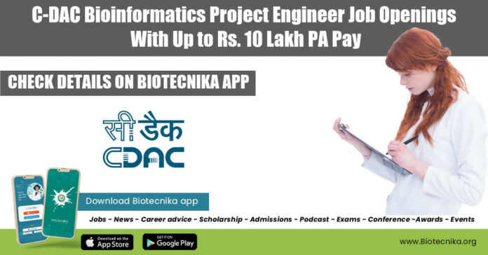 C-DAC Bioinformatics Project Engineer