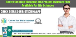 CBR-IISc Project Job