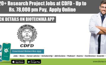 CDFD Research Project Jobs