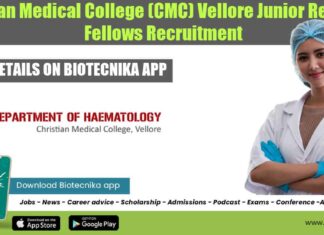CMC Vellore JRF