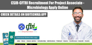 CSIR-CFTRI Recruitment For Project