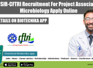 CSIR-CFTRI Recruitment For Project