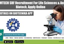 CSIR-IMTECH SRF Recruitment For Life Sciences & Animal Biotech, Apply Online CSIR-IMTECH SRF Recruitment