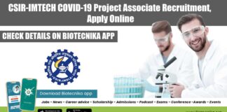 CSIR IMTECH Vacancy 2022