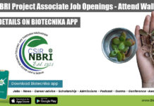 CSIR-NBRI Project Associate Job Openings – Attend Walk-In CSIR-NBRI Project Associate Job