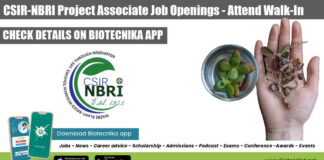 CSIR-NBRI Project Associate Job