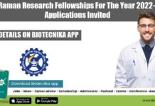 CSIR Raman Research Fellowships For The Year 2022-2023, Applications Invited CSIR Raman Research Fellowships
