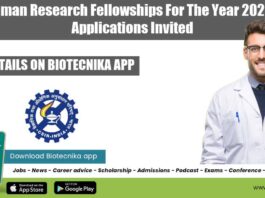 CSIR Raman Research Fellowships