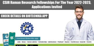 CSIR Raman Research Fellowships