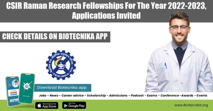 CSIR Raman Research Fellowships
