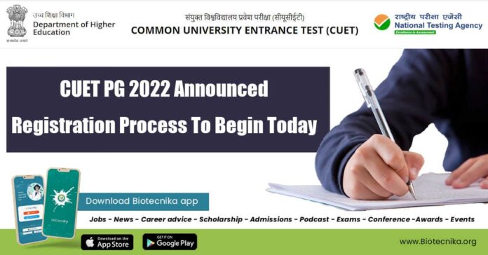 CUET PG 2022 News - Registration Process To Begin Today