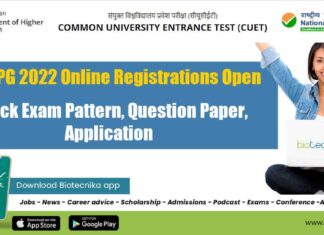 CUET PG 2022 Registrations Open For Admission