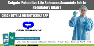 Colgate-Palmolive Life Sciences Associate