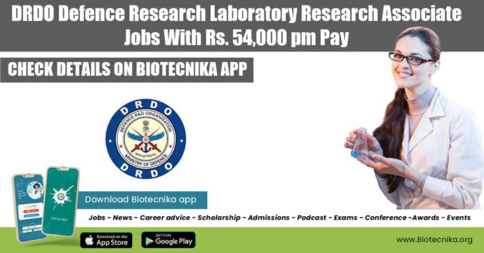 DRDO-DRL Research Associate Jobs