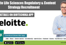 Deloitte Life Sciences Regulatory & Content Strategy Recruitment Deloitte Life Sciences Regulatory