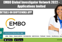 EMBO Global Investigator Network 2022 – Applications Invited EMBO Global Investigator Network