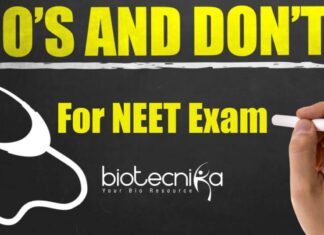 Do's & Don'ts For NEET Exam
