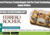 Ferrero Process Technologist Job