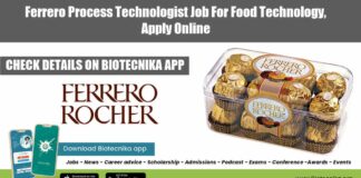 Ferrero Process Technologist Job