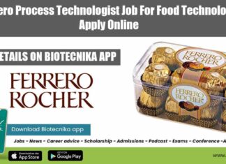 Ferrero Process Technologist Job