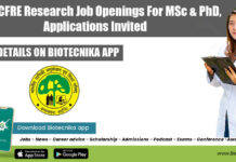 Govt ICFRE Research Job Openings For MSc & PhD, Applications Invited Govt ICFRE Research Job