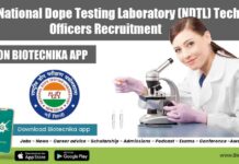 Govt National Dope Testing Laboratory (NDTL) Tech Officers Recruitment Govt NDTL Deputation Jobs