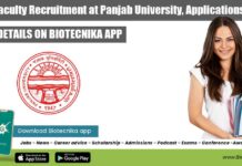 Guest Faculty Recruitment at Panjab University, Applications Invited Guest Faculty Recruitment